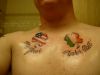 shamrock tattoo on chest